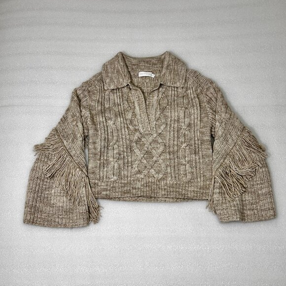 Jonathan simkhai Kara fringe pullover Sweater Medium - Picture 1 of 11